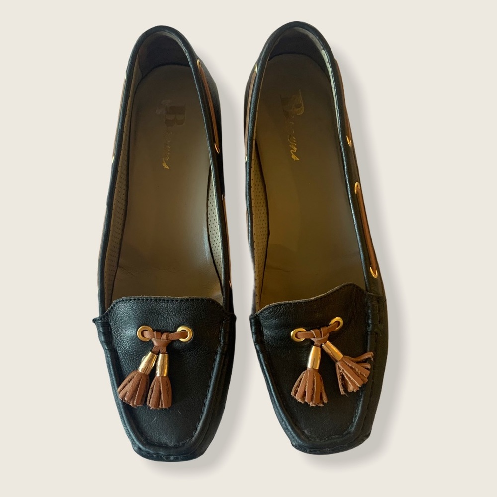 Browns Leather Hidden Heel Loafer Black Size 10 US